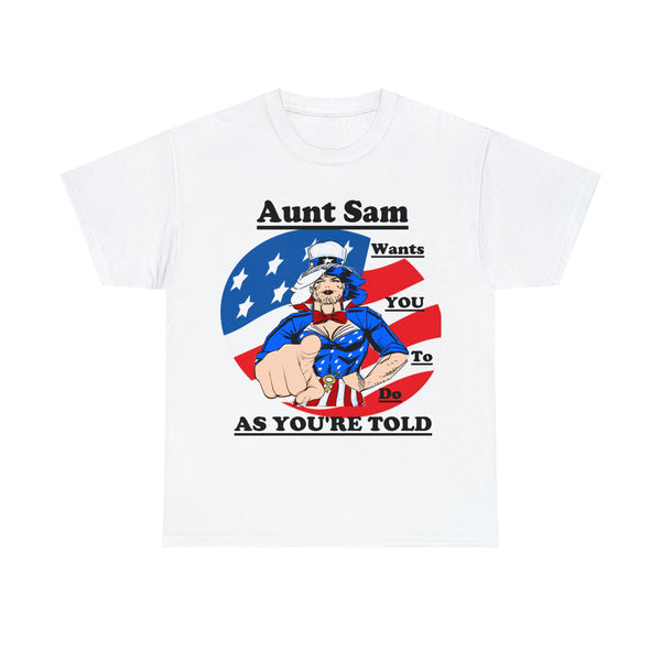 Aunt Sam "As You're Told" Unisex Heavy Cotton Tee