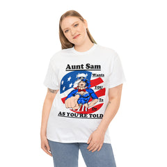 Aunt Sam "As You're Told" Unisex Heavy Cotton Tee