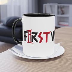 FiRSTWORLD Two-Tone Coffee Mug, 11oz